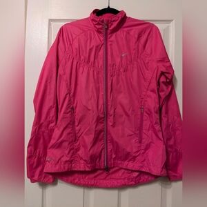 Nike Fit Storm Hot Pink Windbreaker Jacket Lightweight Running Activewear Size M